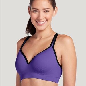 Jockey Women's Activewear Mid Impact Molded Cup Seamless Sports Bra. Size L NWT